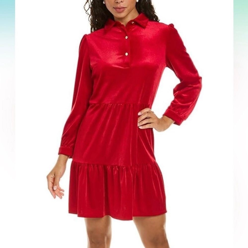 Jude Connally Henley Velvet Ruby. Medium NWT